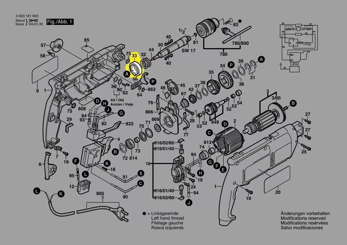 Roulement à bille 17x35x10mm réf. 1 900 905 163 Bosch
